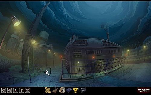 Spod komina udaj się w prawo i obadaj teren pod jedną z latarni po lewej - Zabezpiecz kamerę przed następstwami upadku | Zakłady White Enterprises - Yesterday - poradnik do gry