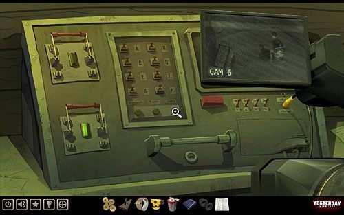 Na konsoli wciśnij zatem guzik z napisem piec (oven), to jeden z trzech (ten najbardziej z prawej), widniejących poniżej wyłączników światła - Uratuj Borisa | Zakłady White Enterprises | Yesterday - Yesterday - poradnik do gry