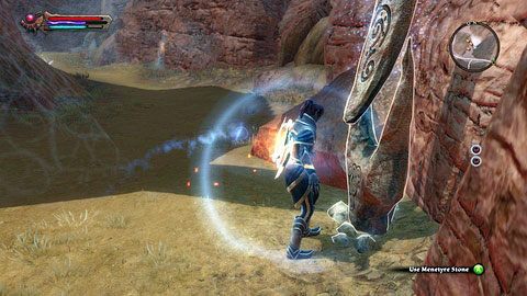 Nagranie stoi w spowitym pajęczynami kanionie, niedaleko przejścia do lokacji Apotyre - Menetyre | Kamienie Lorestone w Kingdoms of Amalur Reckoning - Kingdoms of Amalur: Reckoning - poradnik do gry