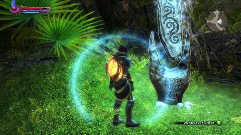 Głaz stoi we wschodniej części Cursewood, niedaleko wejścia do Seven Widow Mine - Klurikon | Kamienie Lorestone w Kingdoms of Amalur Reckoning - Kingdoms of Amalur: Reckoning - poradnik do gry