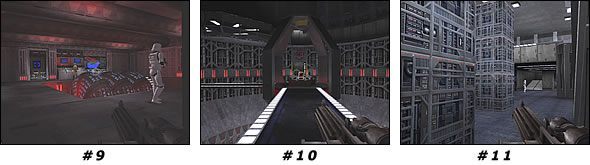 Ruszaj w stronę wejścia na lewo - ten z zielonym malunkiem - Misja 01: Kejim Post | Star Wars Jedi Knight II Jedi Outcast - Star Wars Jedi Knight II: Jedi Outcast - poradnik do gry