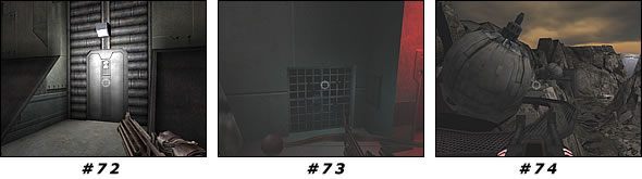 Owe działa jonowe to wielkie okrągłe struktury [#74] , wyrzucające co chwila wiązkę energii w powietrze - Misja 05: Artus Topside | Star Wars Jedi Knight II Jedi Outcast - Star Wars Jedi Knight II: Jedi Outcast - poradnik do gry