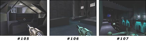 Za metalowymi drzwiami (tylko jedne będą otwarte) znajdziesz windę - skorzystaj z niej, aby wjechać na górę - Misja 08: NS Streets | Star Wars Jedi Knight II Jedi Outcast - Star Wars Jedi Knight II: Jedi Outcast - poradnik do gry