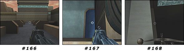 Kiedy ów korytarz dobiegnie końca, przed drzwiami podejdź do krawędzi i spójrz w dół - zobaczysz wąską, pomarańczową półkę [#168] - Misja 12: Bespin Streets | Star Wars Jedi Knight II Jedi Outcast - Star Wars Jedi Knight II: Jedi Outcast - poradnik do gry