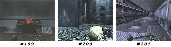 Kiedy będziesz pewny, że zabrałeś wszystkie potrzebne rzeczy na tym poziomie, wskocz za schody po lewej (stojąc tyłem do wejścia) - Misja 15: Cairn Assembly | Star Wars Jedi Knight II Jedi Outcast - Star Wars Jedi Knight II: Jedi Outcast - poradnik do gry