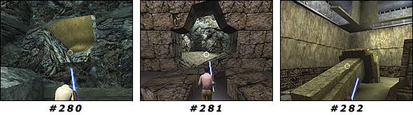 Za najbliższymi drzwiami natkniesz się na adeptów Jedi walczących z Rebornami - Misja 23: Yavin Courtyard | Star Wars Jedi Knight II Jedi Outcast - Star Wars Jedi Knight II: Jedi Outcast - poradnik do gry