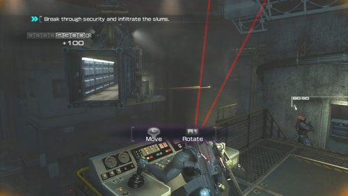 Niestety operowanie żurawiem zostanie nam przerwane przez drona, który przywoła oddziały wroga - Rozdział 1 Hit and Run (2) | Opis przejścia Binary Domain - Binary Domain - poradnik do gry