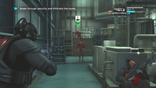 Posuwając się w głąb pomieszczenia zostaniemy zaatakowani przez czerwone roboty - Rozdział 1 Hit and Run (2) | Opis przejścia Binary Domain - Binary Domain - poradnik do gry