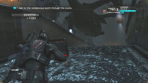 Po dotarciu na szczyt zrzucona zostanie większa grupa przeciwników, składająca się z czerwonych modeli - Rozdział 1 Hit and Run (3) | Opis przejścia Binary Domain - Binary Domain - poradnik do gry