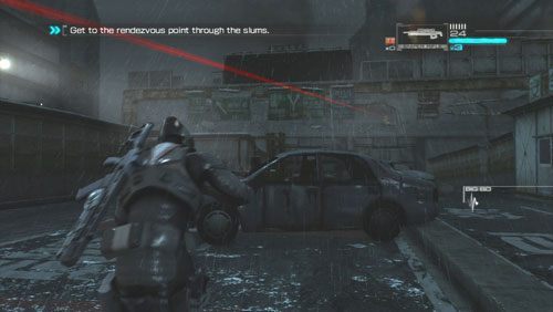 Big Bo zagra jako przynęta, podążając za nim ściągamy snajperów którzy się wyłonią - Rozdział 1 Hit and Run (3) | Opis przejścia Binary Domain - Binary Domain - poradnik do gry