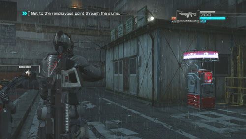 Po walce a przed wejściem do tuneli warto zainteresować się niewielkim budynkiem - Rozdział 1 Hit and Run (3) | Opis przejścia Binary Domain - Binary Domain - poradnik do gry