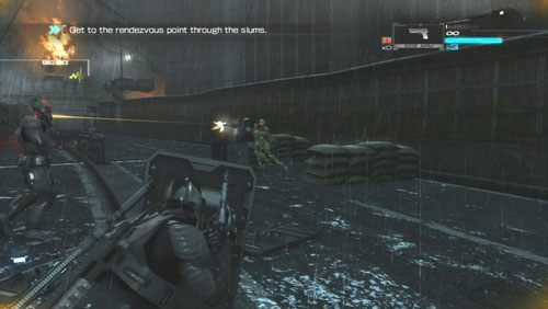 Gdy pozbędziemy się jednostek szturmowych wystarczy dobić resztki robotów chowających się za tarczami i opuścić tunel - Rozdział 1 Hit and Run (3) | Opis przejścia Binary Domain - Binary Domain - poradnik do gry