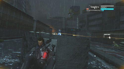 Gdy już nasza pozycja będzie względnie bezpieczna, eliminujemy resztę słabszych przeciwników i rozprawiamy się z największym robotem - Rozdział 1 Hit and Run (3) | Opis przejścia Binary Domain - Binary Domain - poradnik do gry