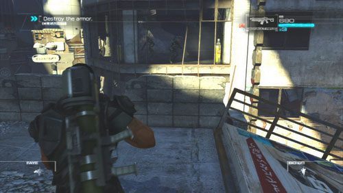 Problem mogą stanowić przeciwnicy pojawiający się wraz z osłabianiem konstrukcji Lancera - Rozdział 2 Yearn For Refuge (1) | Opis przejścia Binary Domain - Binary Domain - poradnik do gry