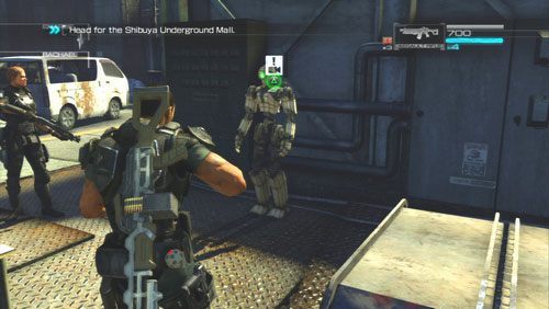 Rozglądając się po okolicy odnajdziemy nieuzbrojonego robota, który dostarczy na zbiornik paliwa - Rozdział 2 Yearn For Refuge (2) | Opis przejścia Binary Domain - Binary Domain - poradnik do gry