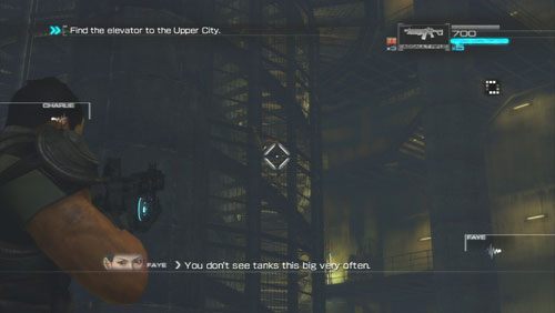 Po wskoczeniu do wody pozbywamy się małpich robotów i eliminujemy dwie zielone jednostki - Rozdział 2 Yearn For Refuge (4) | Opis przejścia Binary Domain - Binary Domain - poradnik do gry