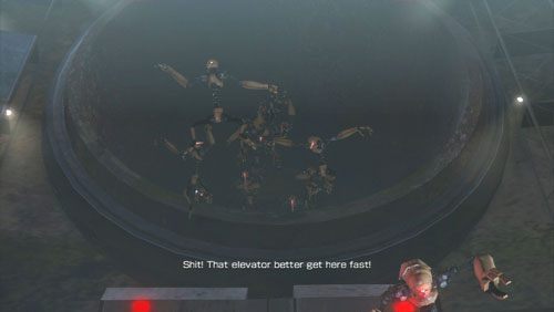 Wraz z towarzyszami udajemy się do windy prowadzącej do górnej części miasta - Rozdział 2 Yearn For Refuge (4) | Opis przejścia Binary Domain - Binary Domain - poradnik do gry