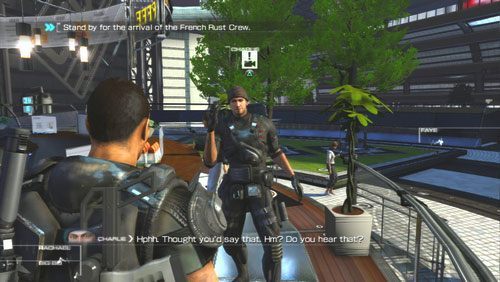 Jeżeli będziemy chcieli popchnąć grę do przodu należy udać się do Charliego i dać mu znać, że czas wyruszać - Rozdział 3 Bad Ground (1) | Opis przejścia Binary Domain - Binary Domain - poradnik do gry