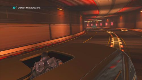 Gdy wykończymy wystarczającą ilość maszyn pojawią się radiowozy - Rozdział 3 Bad Ground (1) | Opis przejścia Binary Domain - Binary Domain - poradnik do gry