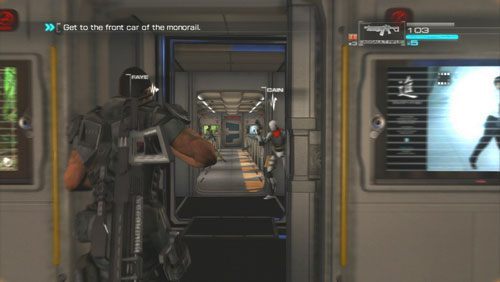 Rozdział rozpoczynamy zaraz po wpadnięciu do pociągu komunikacji miejskiej - Rozdział 4 Reafuse and Resist (1) | Opis przejścia Binary Domain - Binary Domain - poradnik do gry