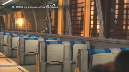 Oczyszczamy obie strony pociągu i kierujemy się w ślad za wysłanym wcześniej kompanem - Rozdział 4 Reafuse and Resist (1) | Opis przejścia Binary Domain - Binary Domain - poradnik do gry