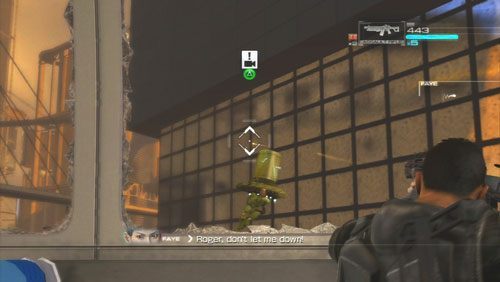 Będziemy musieli teraz odpierać ataki zielonych robotów podwieszanych na transportowcach - Rozdział 4 Reafuse and Resist (1) | Opis przejścia Binary Domain - Binary Domain - poradnik do gry