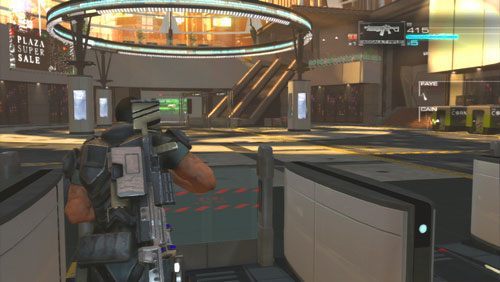 Przedzierając się przez szerszy korytarz dojdziemy do spokojnie wyglądającego placu - Rozdział 4 Reafuse and Resist (1) | Opis przejścia Binary Domain - Binary Domain - poradnik do gry