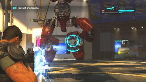 Bardziej niebezpieczne ataki to szarża oraz skok zakończony potężnym uderzeniem - Rozdział 4 Reafuse and Resist (2) | Opis przejścia Binary Domain - Binary Domain - poradnik do gry