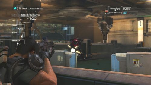 W ostatniej kolejności zajmujemy się największym robotem uzbrojonym w działko obrotowe [6] i przechodzimy do następnego hangaru - Rozdział 4 Reafuse and Resist (2) | Opis przejścia Binary Domain - Binary Domain - poradnik do gry