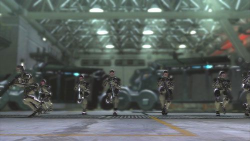 Po dotarciu do czerwonych wrót zostaniemy zaatakowani od tyłu - Rozdział 4 Reafuse and Resist (2) | Opis przejścia Binary Domain - Binary Domain - poradnik do gry