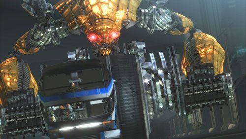 Jadąc w stronę Amada zaatakowani zostaniemy przez olbrzymiego robota na kołach zwanego Tsar Runner - Rozdział 4 Reafuse and Resist (4) | Opis przejścia Binary Domain - Binary Domain - poradnik do gry