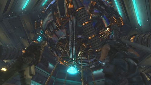 Wejdziemy do wysokiego pomieszczenia stanowiącego centrum całego budynku - Rozdział 5 Intelligent Artifice (1) | Opis przejścia Binary Domain - Binary Domain - poradnik do gry