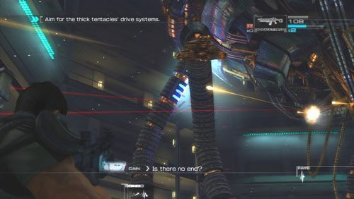 Naszym nowym celem staną się świecące segmenty trzech grubych macek - Rozdział 5 Intelligent Artifice (1) | Opis przejścia Binary Domain - Binary Domain - poradnik do gry