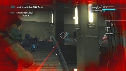 Za nim na nią wbiegniemy ostrożnie pozbywamy się czyhających na nas przeciwników - Rozdział 5 Intelligent Artifice (2) | Opis przejścia Binary Domain - Binary Domain - poradnik do gry