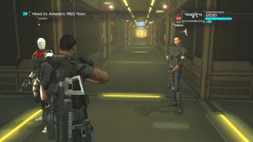 Po opuszczeniu pokoju z monitoringiem przechodzimy przez wcześniej zamknięte drzwi by trafić do pewnego rodzaju labiryntu z pozamykanych przejść - Rozdział 5 Intelligent Artifice (2) | Opis przejścia Binary Domain - Binary Domain - poradnik do gry