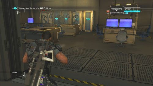 Po przebiegnięciu korytarza dostaniemy się do pomieszczeń laboratoryjnych, rozprawiamy się z malutkimi robotami - Rozdział 5 Intelligent Artifice (2) | Opis przejścia Binary Domain - Binary Domain - poradnik do gry