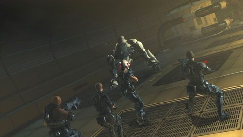 Gdy tylko dotrzemy do windy wchodzimy do środka i wyjeżdżamy na dach - Rozdział 5 Intelligent Artifice (4) | Opis przejścia Binary Domain - Binary Domain - poradnik do gry