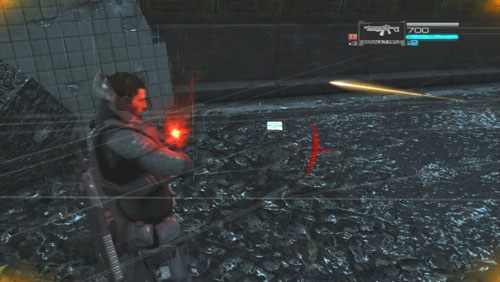 Zaraz po zeskoczeniu ze skarpy udajemy się w lewo by odnaleźć leżący na ziemi Secur-Com - Rozdział 1 | Bonusy (Secur-Com) Binary Domain - Binary Domain - poradnik do gry