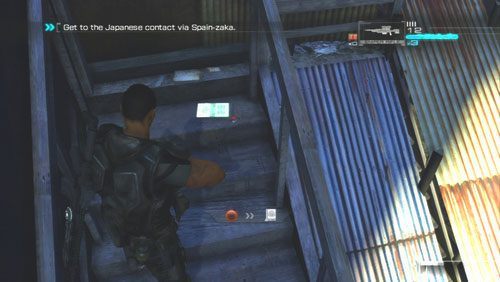 Na szczycie drewnianych schodów odnajdziemy Secur-Com - Rozdział 2 | Bonusy (Secur-Com) Binary Domain - Binary Domain - poradnik do gry