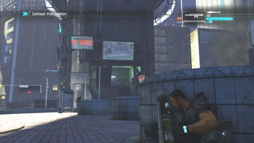 [3] Podczas walki ze Spiderem należy udać się do budynku po prawej - Rozdział 2 | Bonusy (Secur-Com) Binary Domain - Binary Domain - poradnik do gry