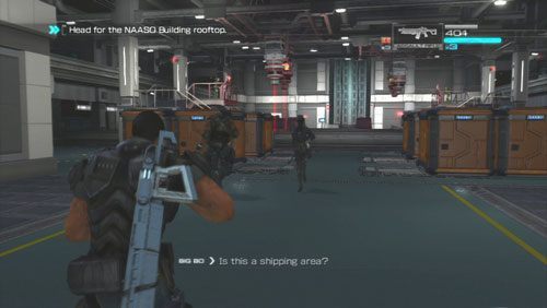 [4] Po wejściu na teren zautomatyzowanej farmy rozprawiamy się z robotami ochrony i wchodzimy do pomieszczenia z taśmociągami - Rozdział 3 | Bonusy (Secur-Com) Binary Domain - Binary Domain - poradnik do gry