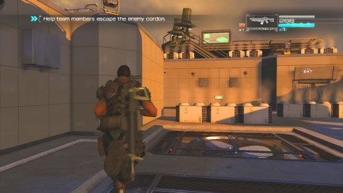 [7] Gdy rozpocznie się ewakuacja z dachu budynku przyjdzie nam osłaniać kompanów - Rozdział 3 | Bonusy (Secur-Com) Binary Domain - Binary Domain - poradnik do gry