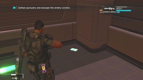 Gdy oczyścimy go z przeciwników nie idziemy za towarzyszami w lewo tylko udajemy się na sam koniec korytarza gdzie po lewej stronie odnajdziemy Secur-Com - Rozdział 4 | Bonusy (Secur-Com) Binary Domain - Binary Domain - poradnik do gry