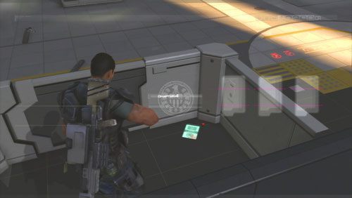 Przeszukujemy znajdujące się przy barierce kwadratowe boksy - Rozdział 4 | Bonusy (Secur-Com) Binary Domain - Binary Domain - poradnik do gry