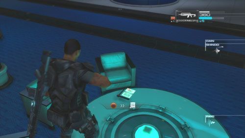 [1] Na początku rozdziału po walce z nadzwyczaj zwinnymi robotami przeszukujemy hol budynku - Rozdział 5 | Bonusy (Secur-Com) Binary Domain - Binary Domain - poradnik do gry