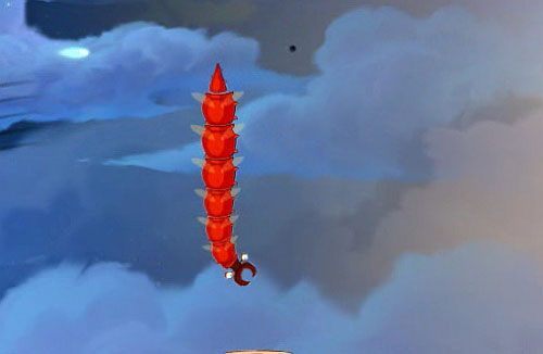 Na końcu poziomu czeka oczywiście klatka z E - Nie strzelaj do DJ-a (300 L); Wysokie napięcie (300 L, 1:45) | Ględzoce Groty - Rayman Origins - poradnik do gry