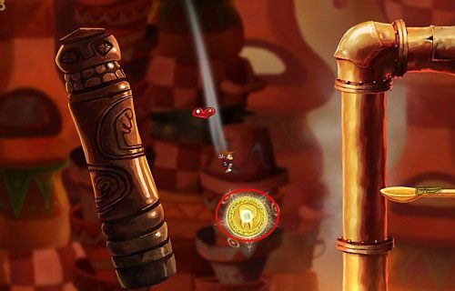 Dalej miniesz roślinkę - Smocza zupa (300 L, 2:25) | Słodkie Jeziora | Rayman Origins - Rayman Origins - poradnik do gry