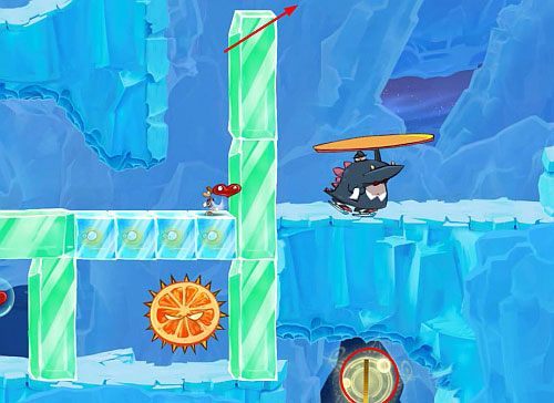 Skacz po zielonych owocach, by uwalniać L - Kapryśny owoc (300 L, 2:00) | Słodkie Jeziora | Rayman Origins - Rayman Origins - poradnik do gry