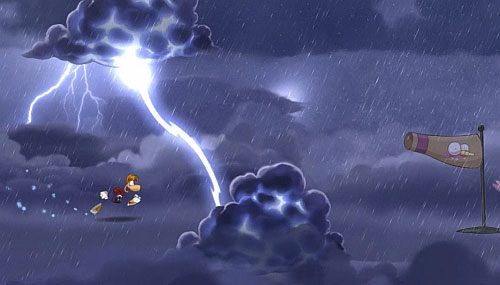 Reszta poziomu to stary dobry lot na komarze - Na skrzydłach burzy (300 L) | Humorzaste Chmury | Rayman Origins - Rayman Origins - poradnik do gry