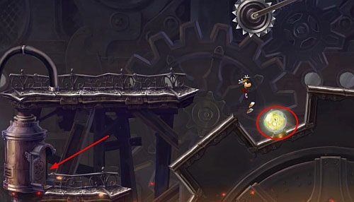 Za drzwiami z okiem miniesz roślinkę (12 L) - Roboty nie popełniają błędów (300 L, 2:35) | Humorzaste Chmury | Rayman Origins - Rayman Origins - poradnik do gry